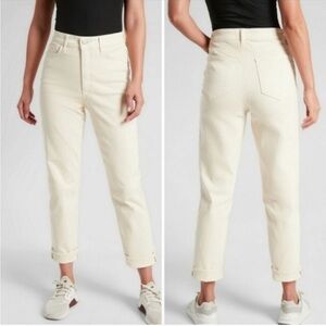 Athleta Sculptex High Waist Flex Straight Ankle Jeans Size 14